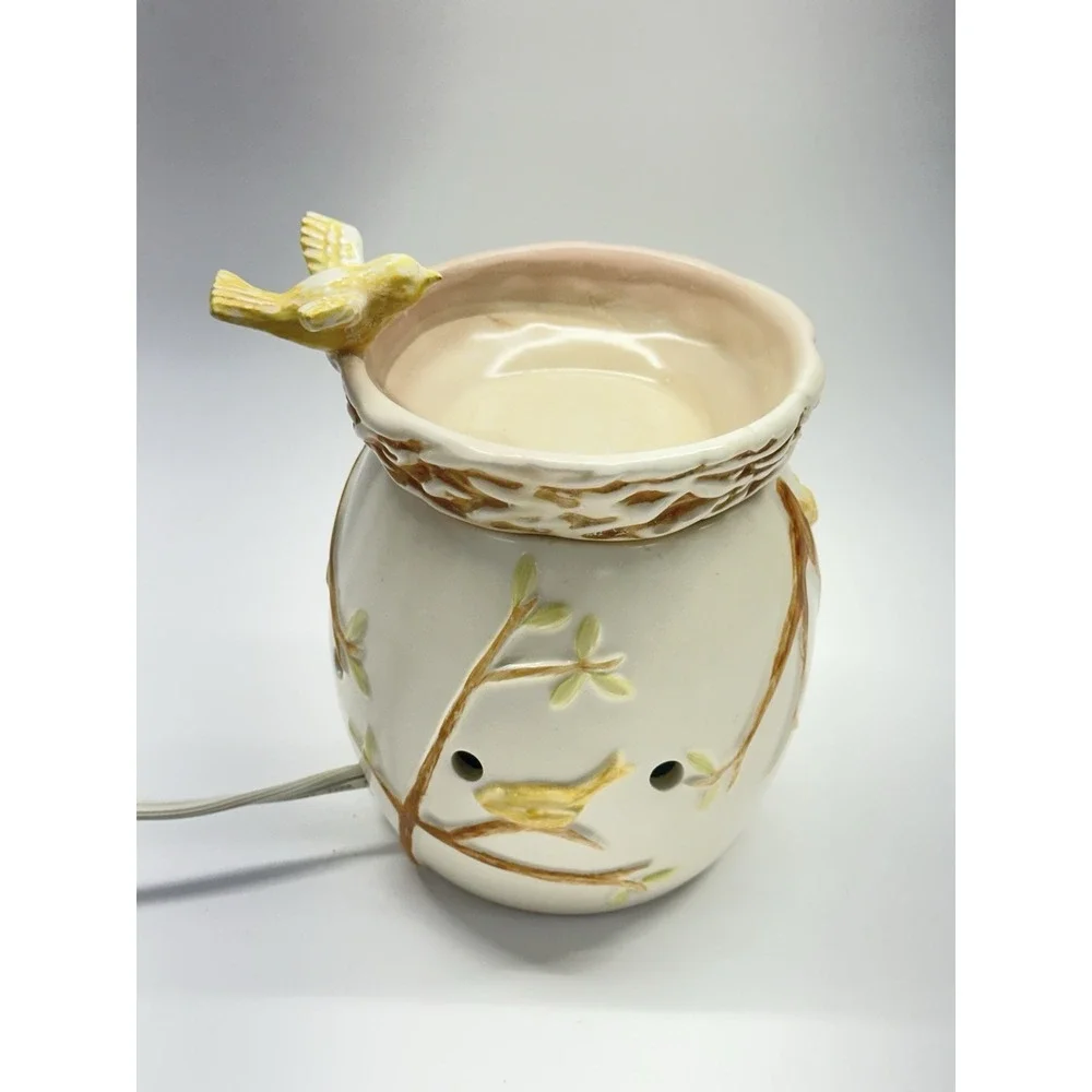 RETIRED Scentsy Nature's Haven Bird Nest Full Size Wax Warmer 7